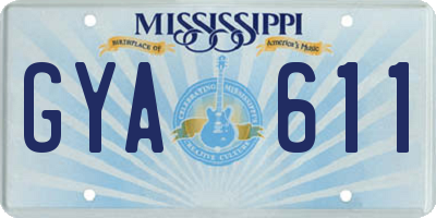 MS license plate GYA611