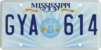 MS license plate GYA614