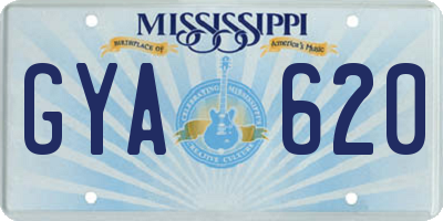 MS license plate GYA620