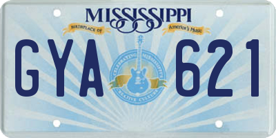 MS license plate GYA621