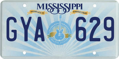 MS license plate GYA629