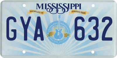 MS license plate GYA632