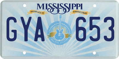MS license plate GYA653