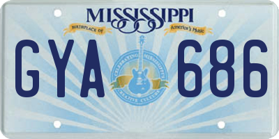 MS license plate GYA686