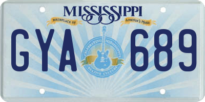 MS license plate GYA689