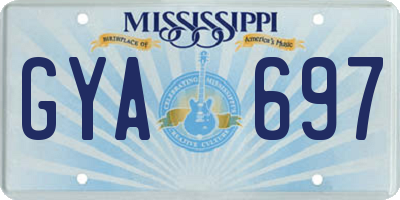 MS license plate GYA697