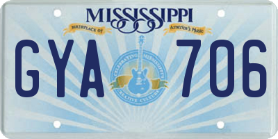 MS license plate GYA706