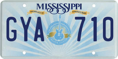 MS license plate GYA710
