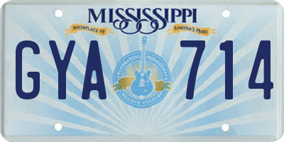MS license plate GYA714