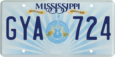 MS license plate GYA724