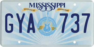MS license plate GYA737