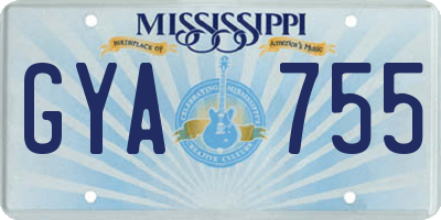 MS license plate GYA755
