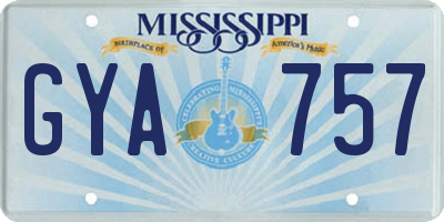 MS license plate GYA757