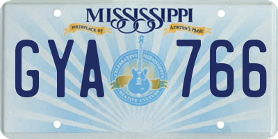 MS license plate GYA766