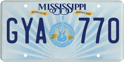 MS license plate GYA770