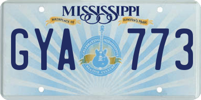 MS license plate GYA773