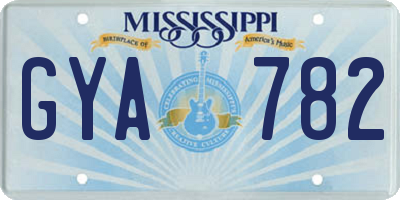 MS license plate GYA782