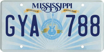 MS license plate GYA788