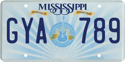 MS license plate GYA789