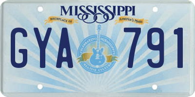 MS license plate GYA791