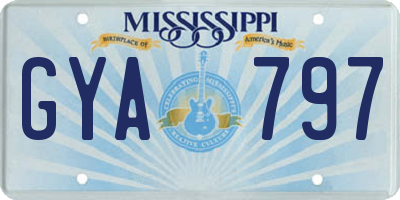 MS license plate GYA797