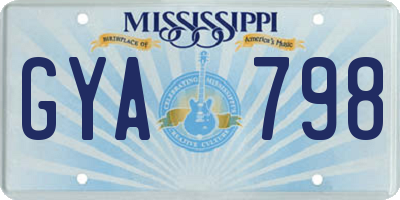 MS license plate GYA798