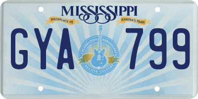 MS license plate GYA799