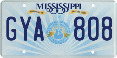 MS license plate GYA808