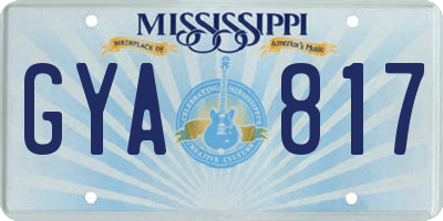 MS license plate GYA817