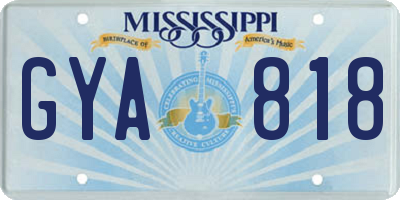 MS license plate GYA818