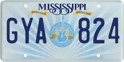 MS license plate GYA824