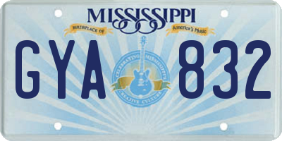 MS license plate GYA832