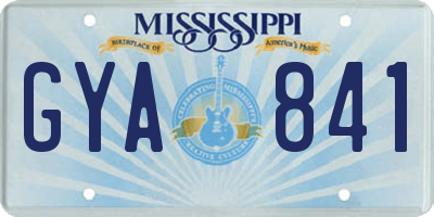 MS license plate GYA841