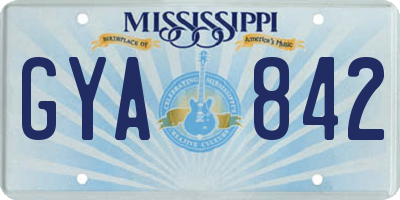 MS license plate GYA842