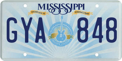 MS license plate GYA848