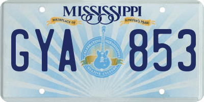 MS license plate GYA853