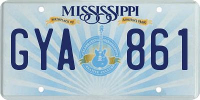 MS license plate GYA861