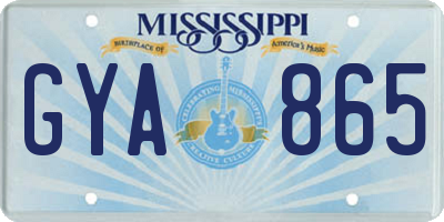 MS license plate GYA865