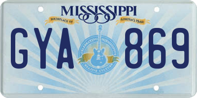 MS license plate GYA869