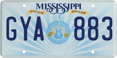 MS license plate GYA883