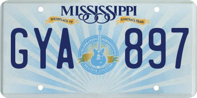 MS license plate GYA897