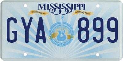 MS license plate GYA899