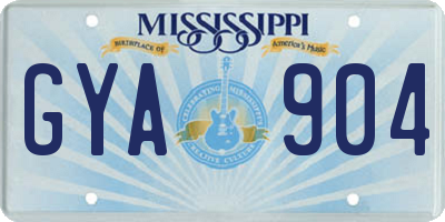 MS license plate GYA904