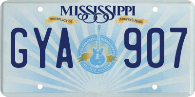 MS license plate GYA907