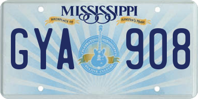 MS license plate GYA908