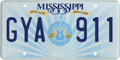 MS license plate GYA911