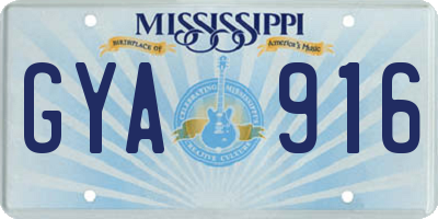 MS license plate GYA916