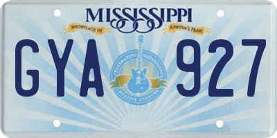MS license plate GYA927