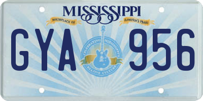 MS license plate GYA956