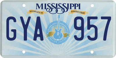 MS license plate GYA957